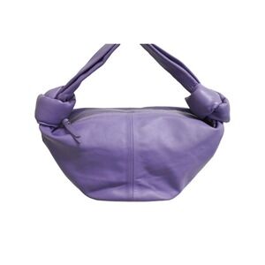 Bottega Veneta Purple Calfskin Knot Double Handbag